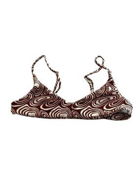 Mello the Label Low Cut Bikini Top in Chocolate Ipanema